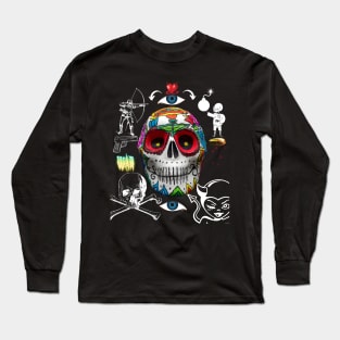 Mexican Skull Vibe Long Sleeve T-Shirt